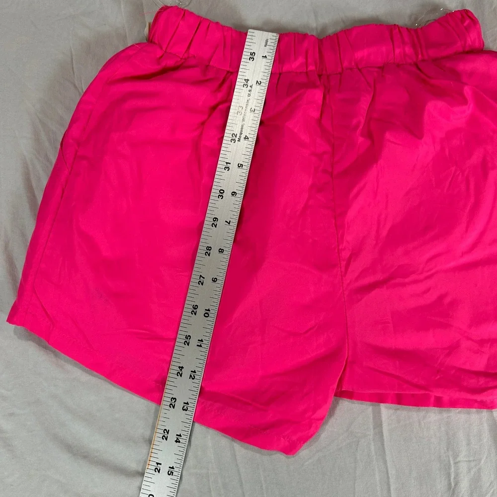 Fashion Nova Neon Pink Cargo Athletic Shorts Womens Small Utility Pockets Mesh